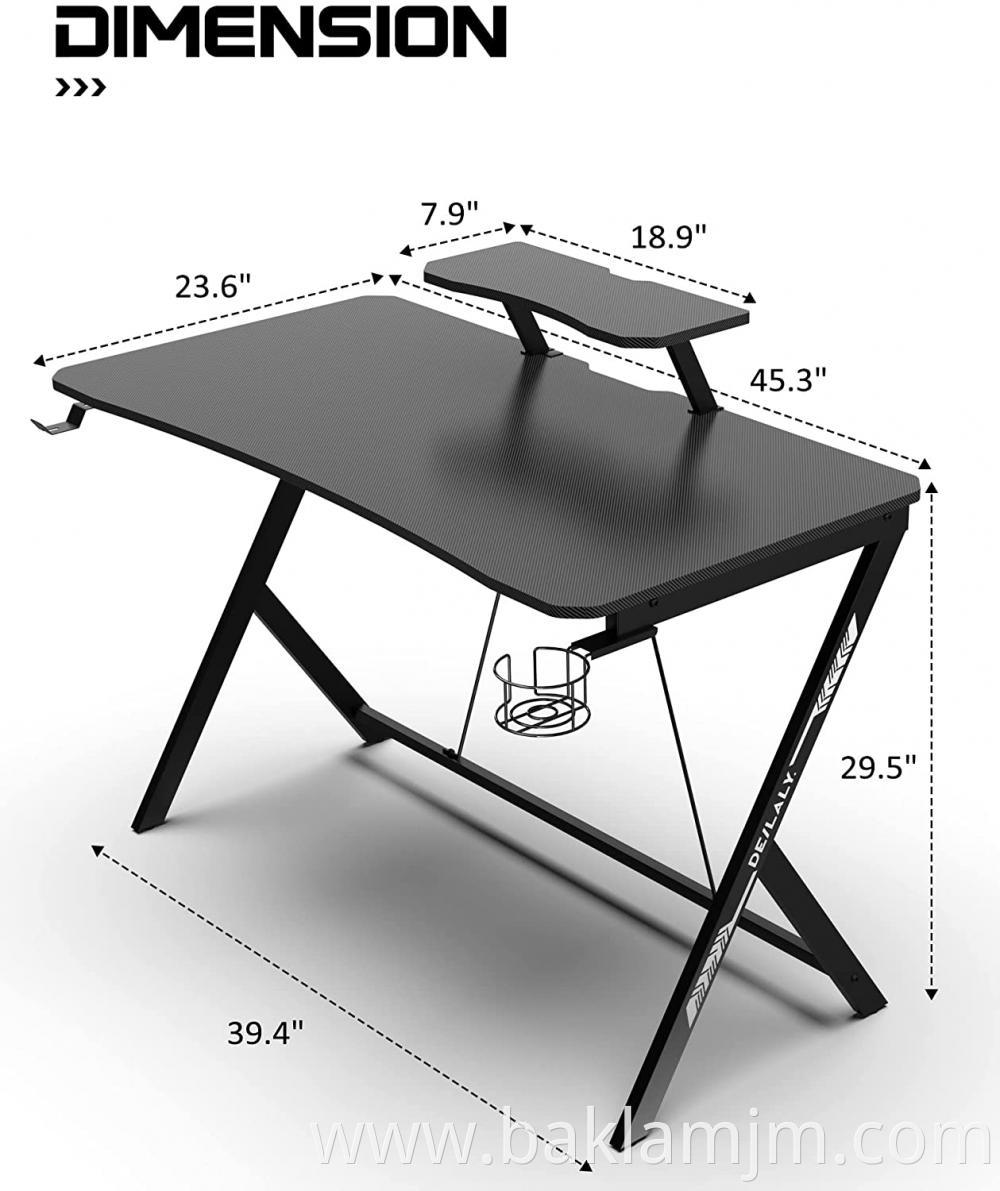 Black Modern Gaming Desk